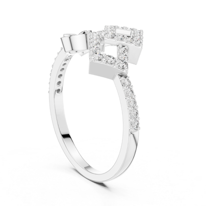Princess Cut Double Square Diamond Rings | Modern Luxury Style