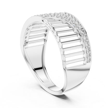 Modern Diamond Wave Band | Contemporary Luxury Jewelry Style