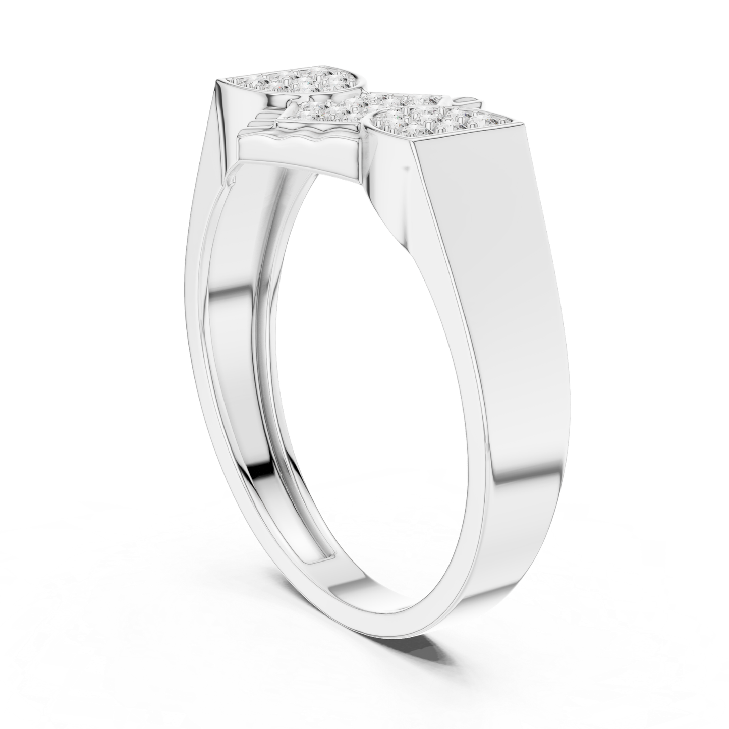 Round Diamond Geometric Statement Ring | Modern Luxury Style