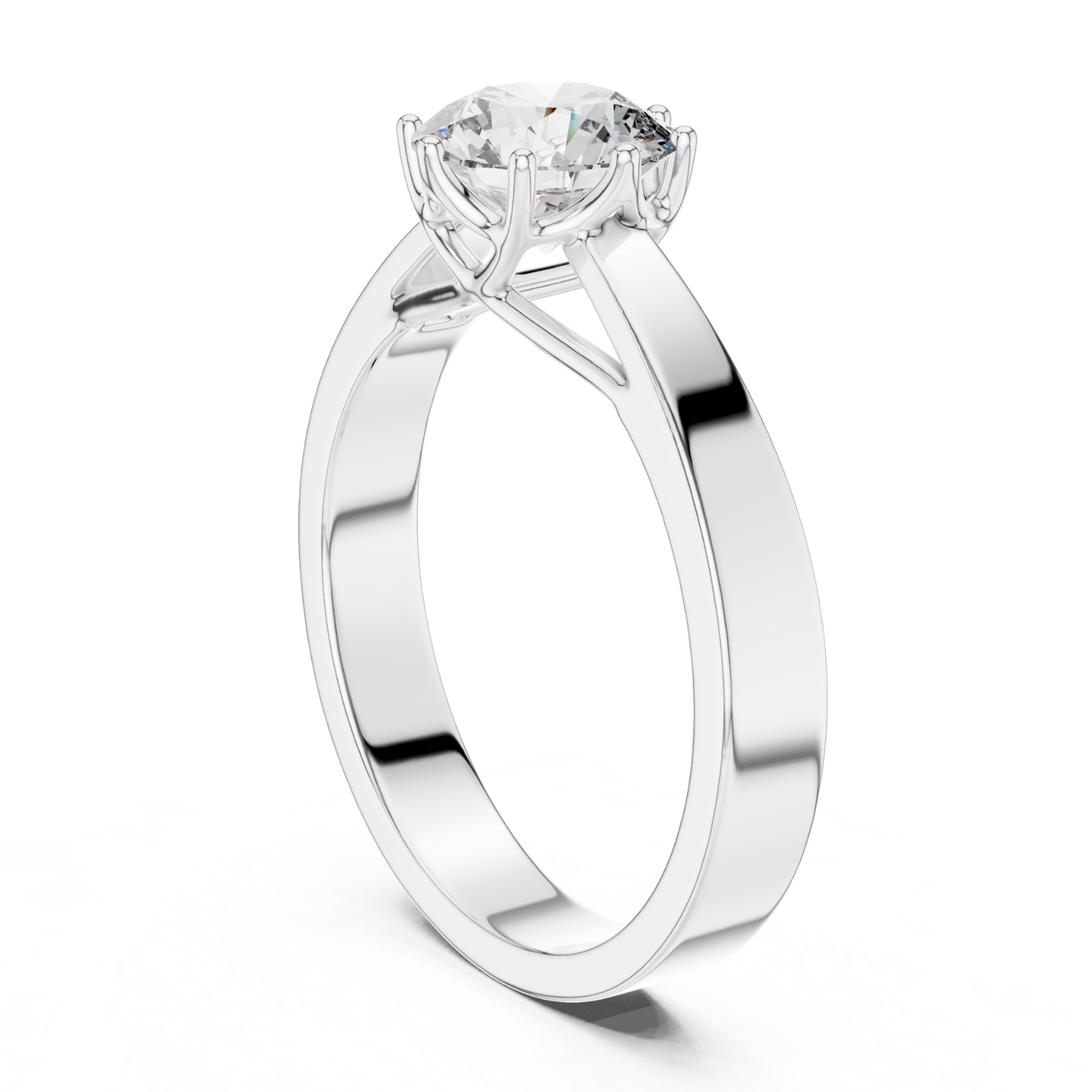 Round Diamond Solitaire Ring | 18K Gold Fine Jewelry