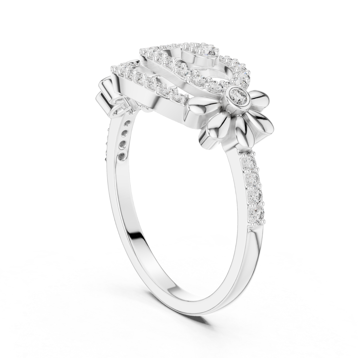 Floral Swirl Diamond Rings | Elegant Luxury Jewelry Style