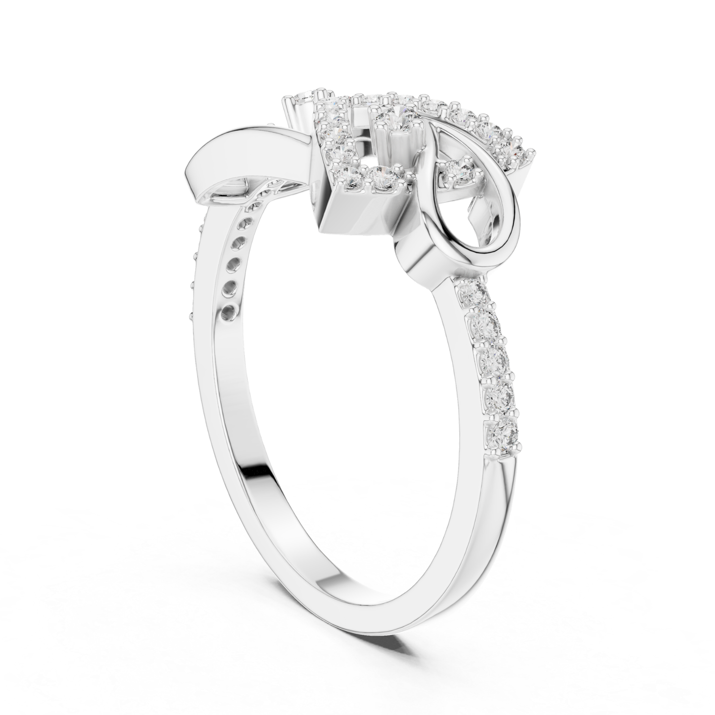 Princess Cut Open Wrap Diamond Ring | Modern Luxury Style