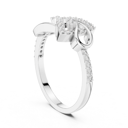 Princess Cut Open Wrap Diamond Ring | Modern Luxury Style