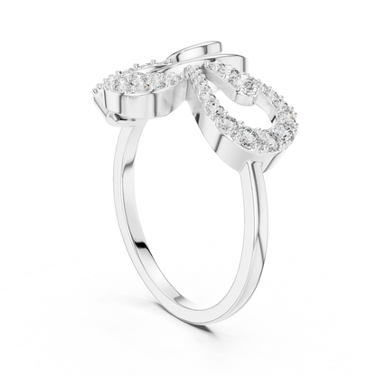 Elegant Diamond Swirl Open Ring | Luxury Contemporary Style