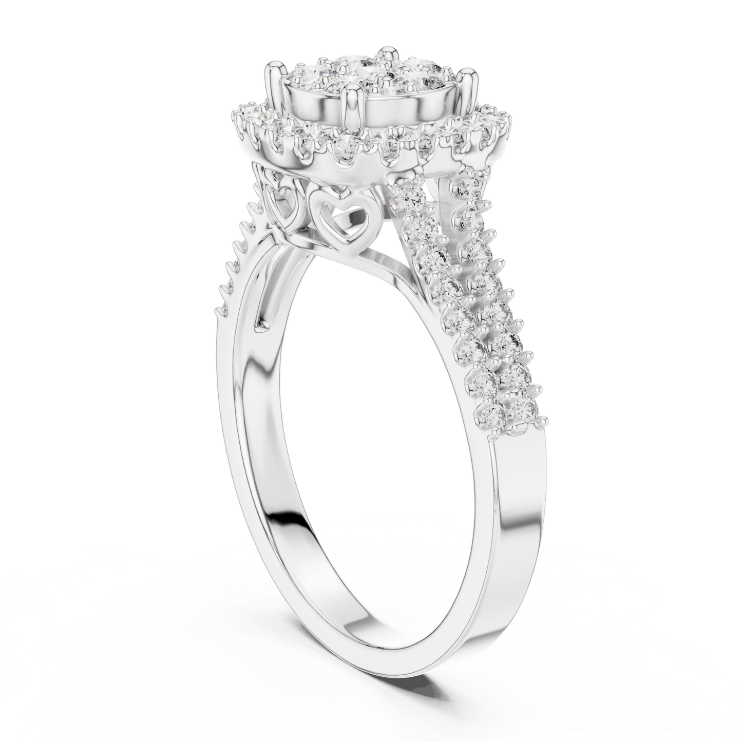 Round Cluster Halo Diamond Rings | Luxury Vintage Style
