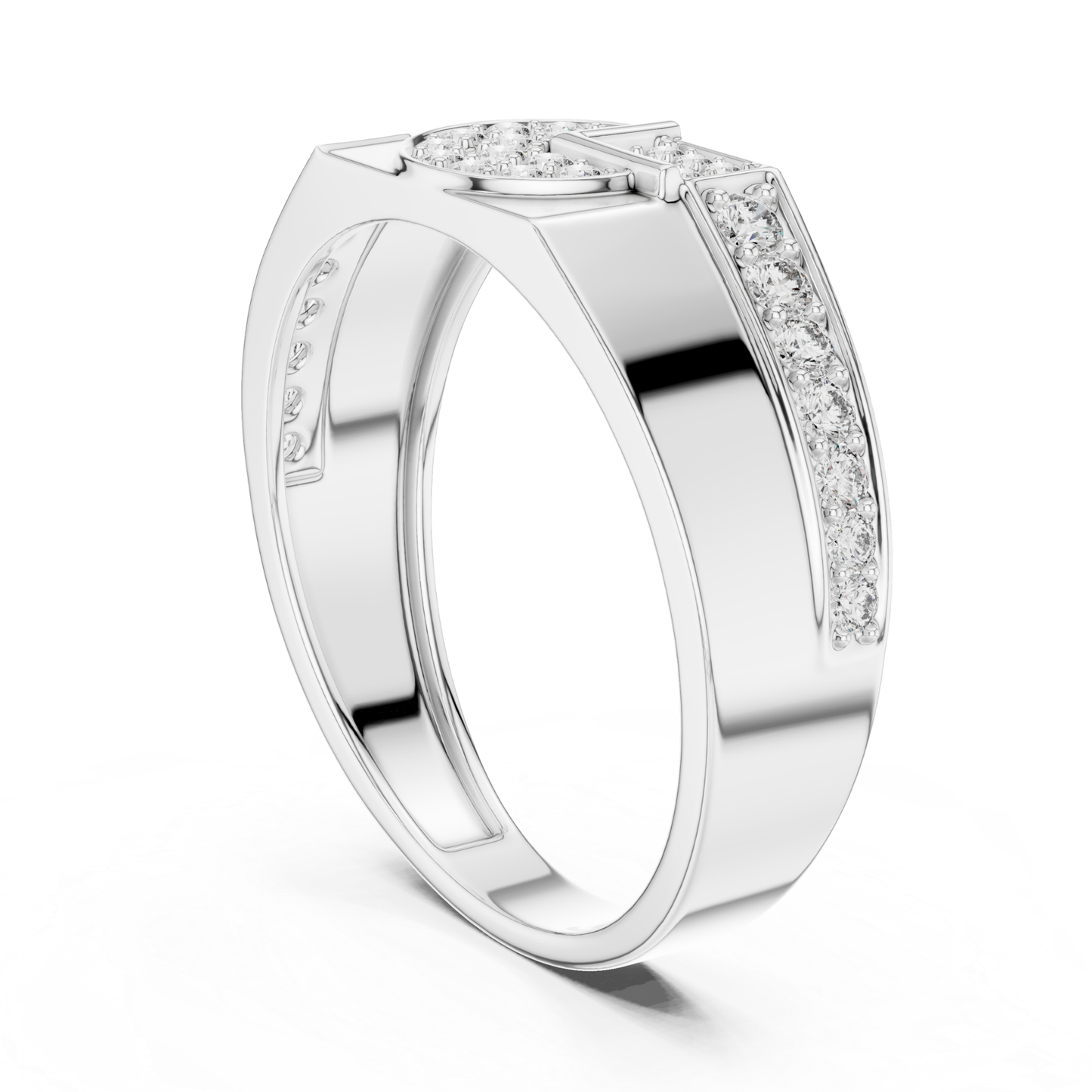 Luxury Geometric Diamond Band | Modern Statement Style