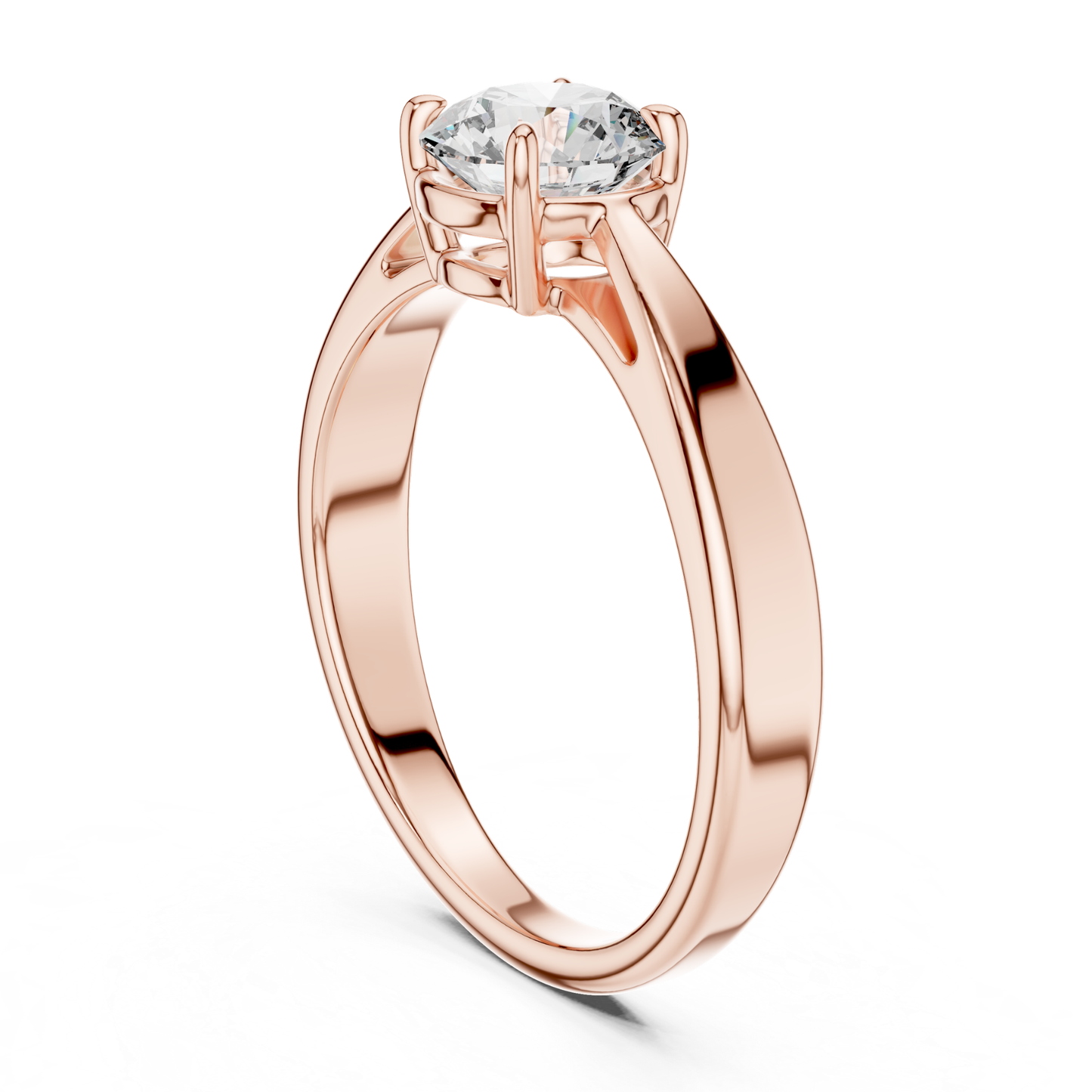 Round Diamond Classic Ring | 18K Gold Fine Jewelry