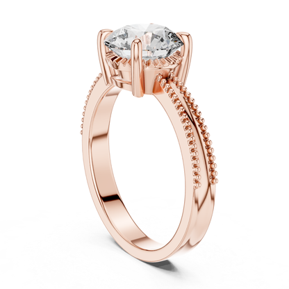 Round Diamond Double Edge Band Ring | Double the Brilliance