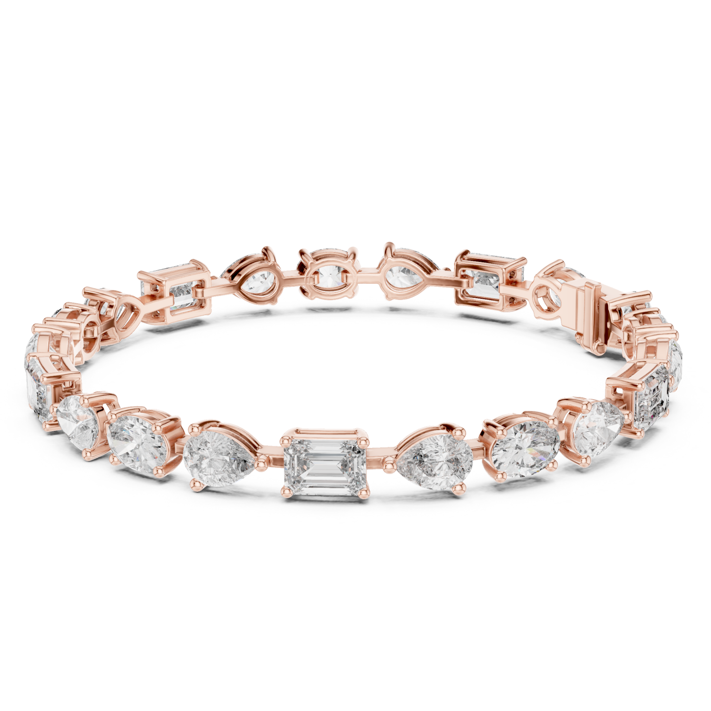 Mixed Shape Diamond Tennis Bracelet | Modern Luxury Style Design