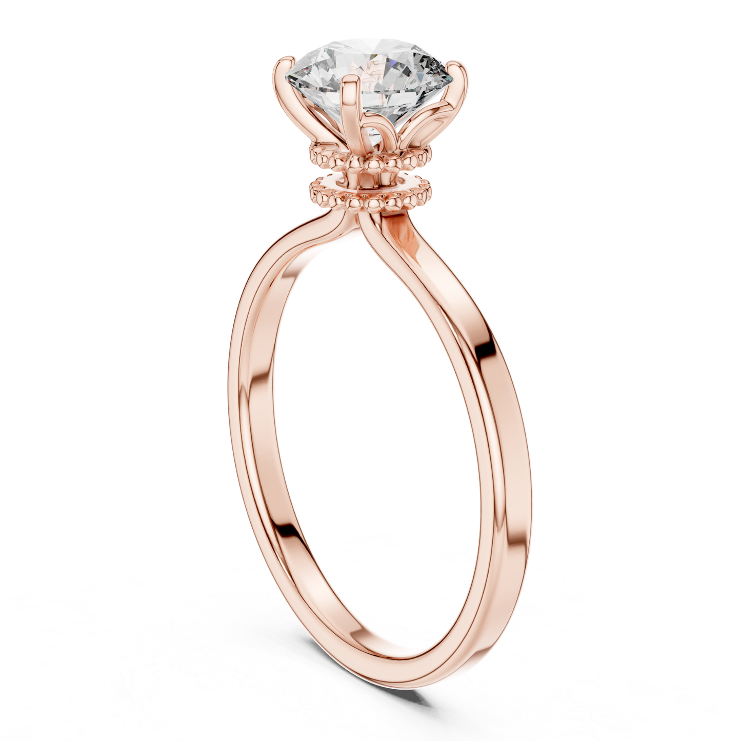 Round Diamond Classic Band Ring | 18K Gold Fine Jewelry