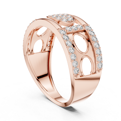 Luxury Diamond Open Pattern Band | Contemporary Fine Jewelry Style