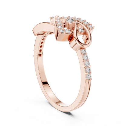 Princess Cut Open Wrap Diamond Ring | Modern Luxury Style