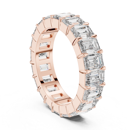 Emerald Cut Diamond Eternity Band | Infinite Step-Cut Brilliance