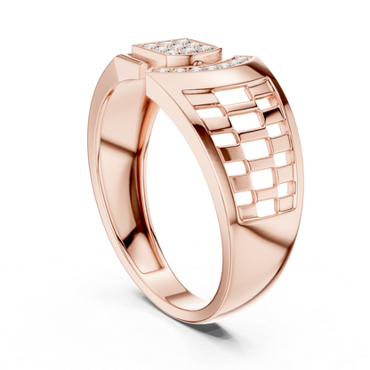 Men's Round Diamond Statement Rings | Modern Luxury Style