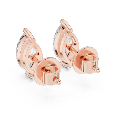 マーキースカットダイヤモンド スタッドピアス プロングセッティング | 18Kゴールド