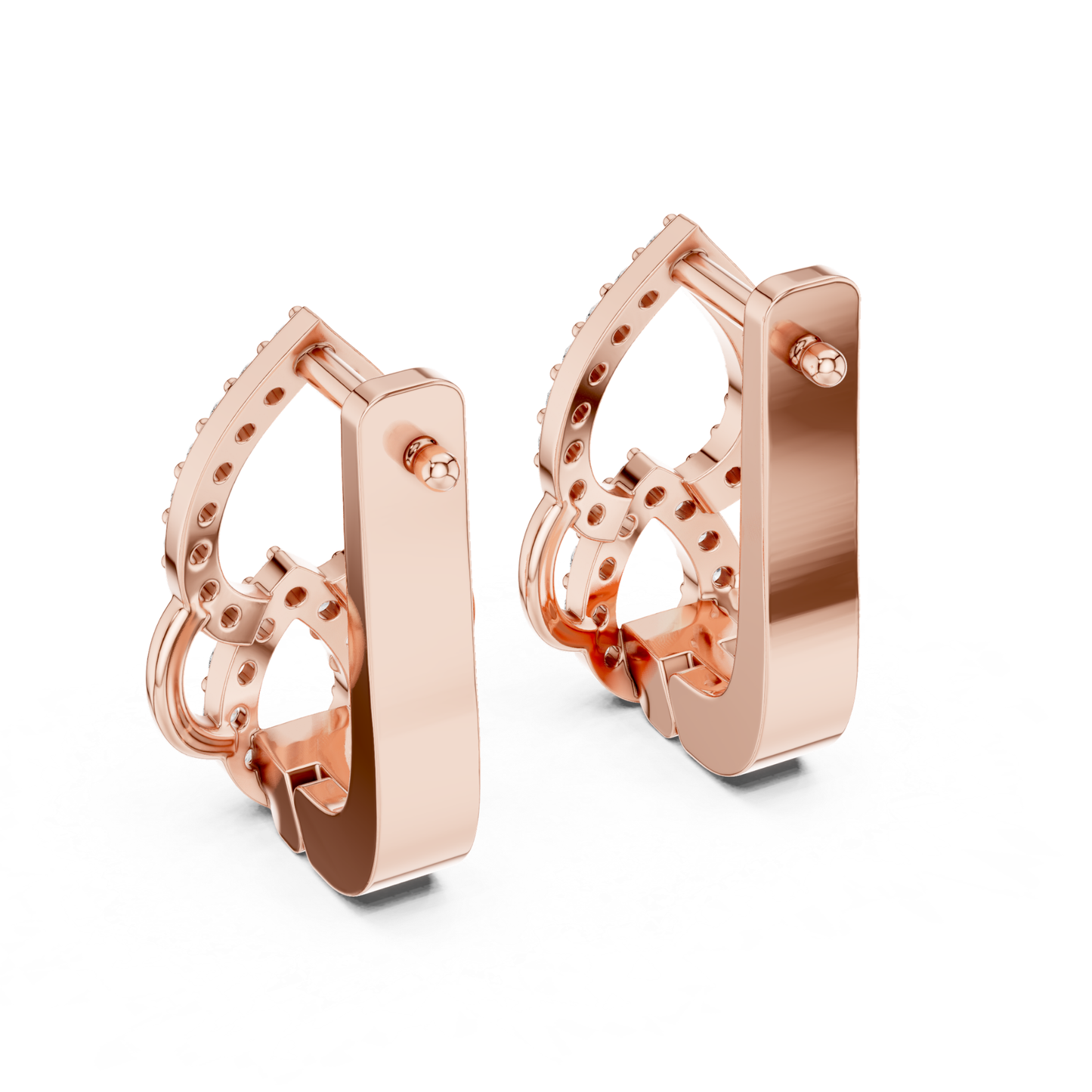 Elegant Diamond Drop Earrings with Teardrop Openwork Luxury
