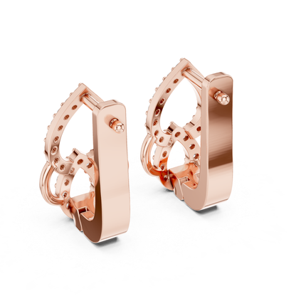 Elegant Diamond Drop Earrings with Teardrop Openwork Luxury