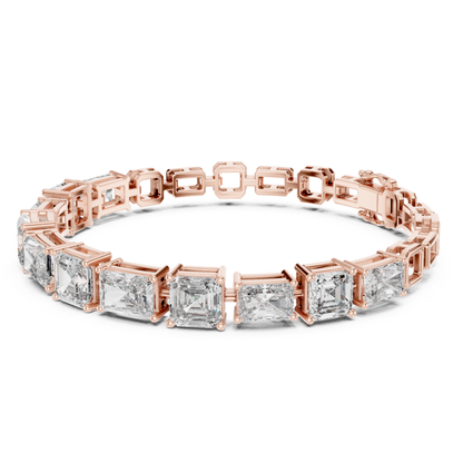 Emerald & Radiant Cut Diamond Tennis Bracelet | Luxury Style