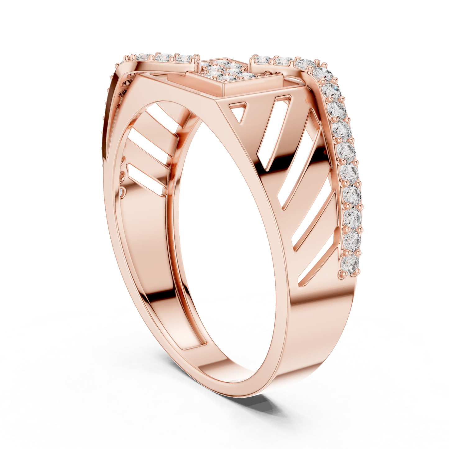 Roman Numeral Diamond Band | Modern Luxury Style