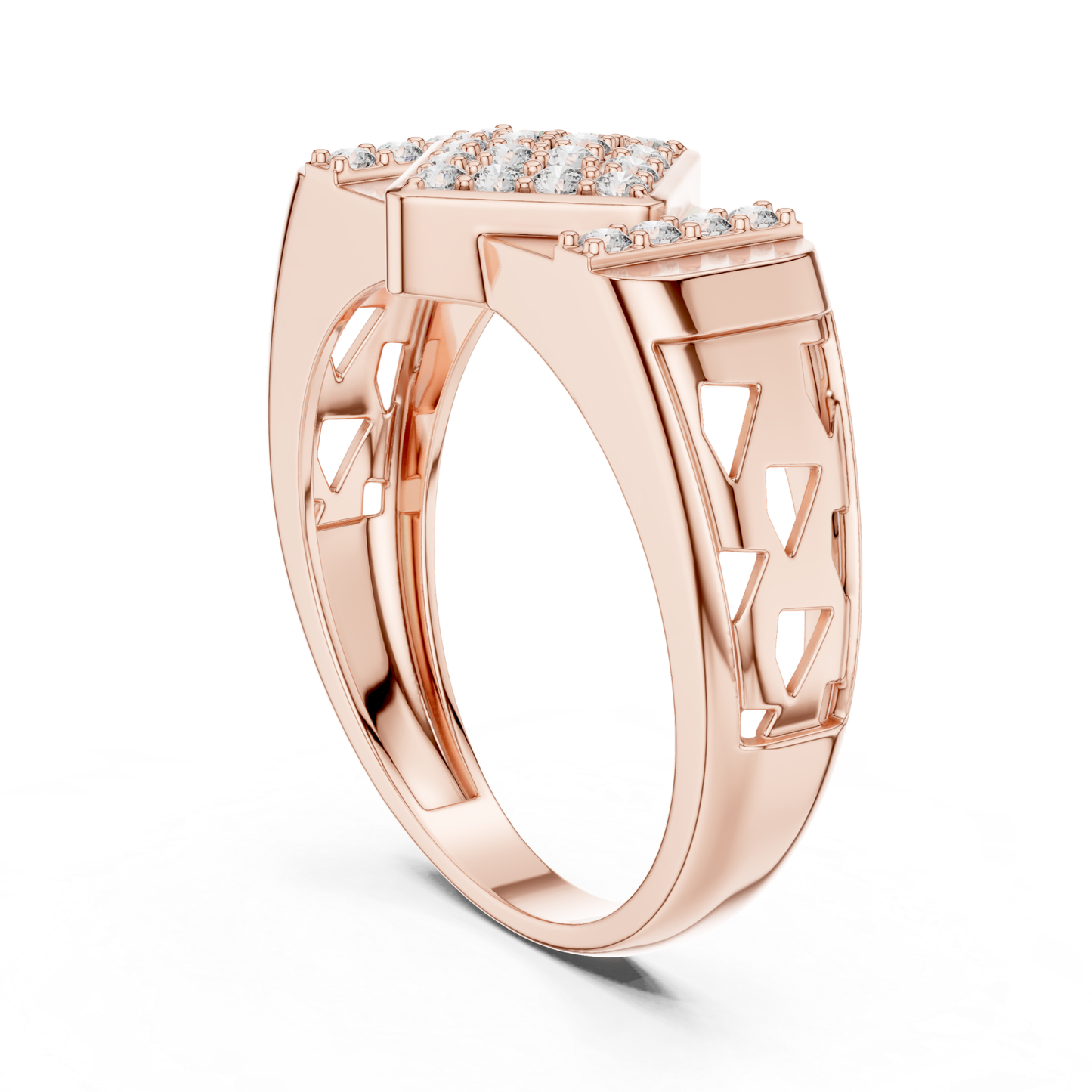 Princess Shape Round Diamond Ring | Modern Luxury Style