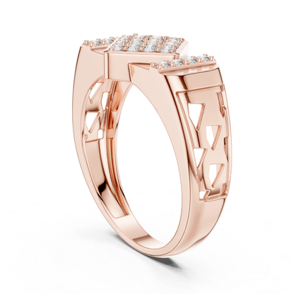 Princess Shape Round Diamond Ring | Modern Luxury Style