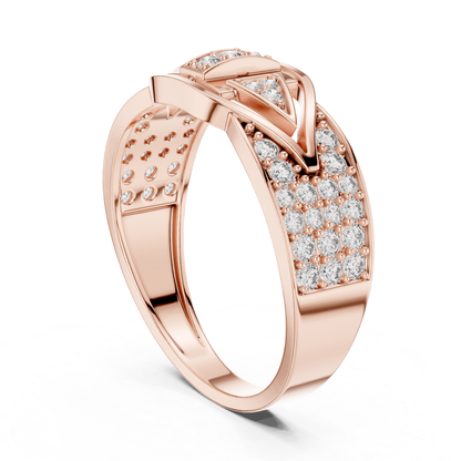 Round Diamond Luxury Band | Modern Geometric Style
