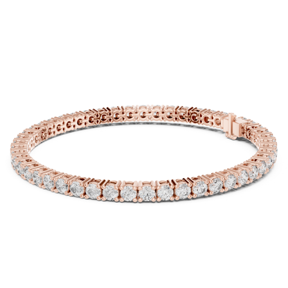 Round Cut Diamond Tennis Bracelet | Luxury White Gold Style
