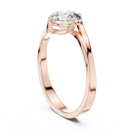 Round Diamond Wrap Band Ring | 18K Gold Fine Jewelry