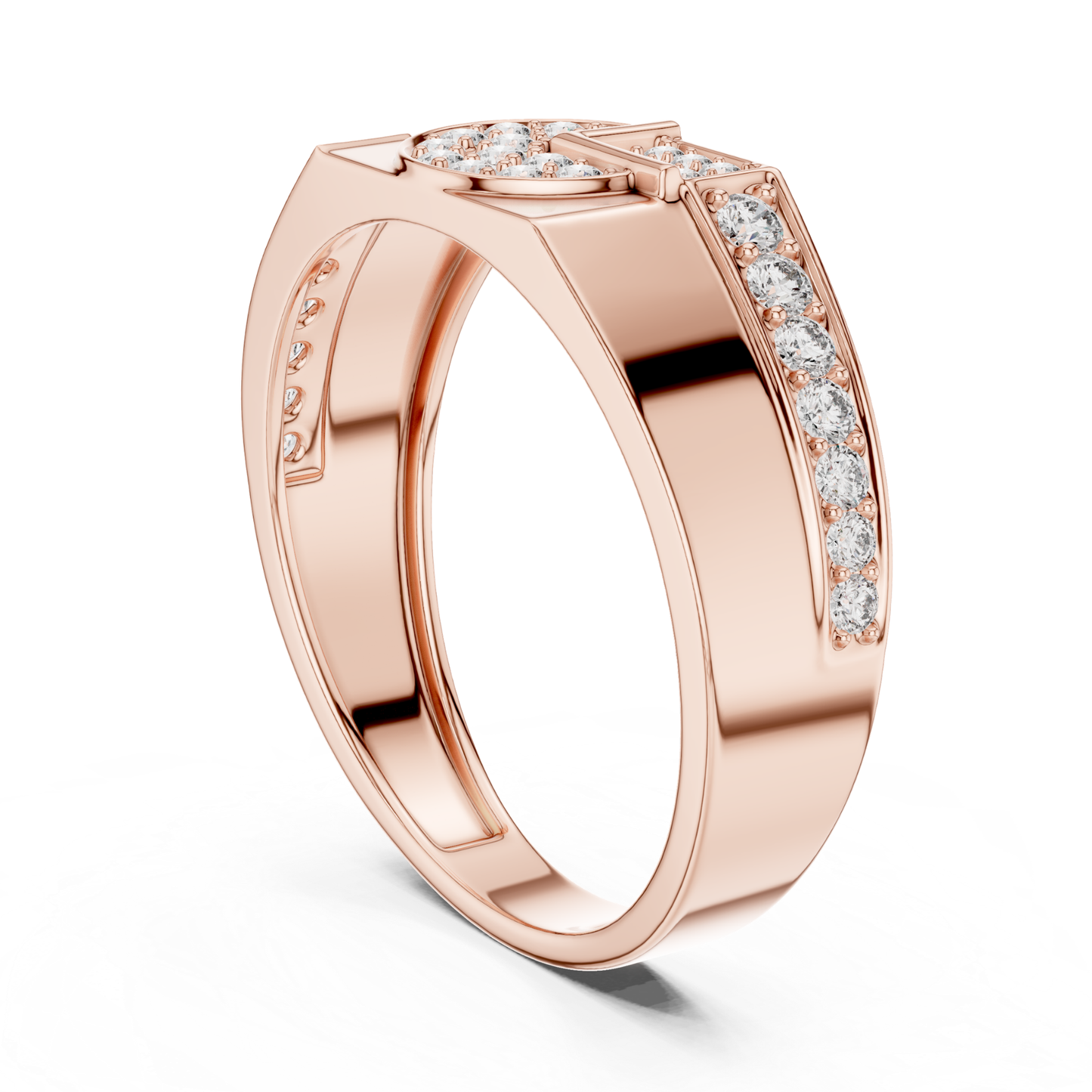 Luxury Geometric Diamond Band | Modern Statement Style