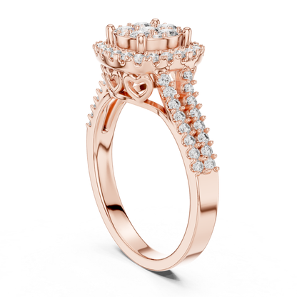 Round Cluster Halo Diamond Rings | Luxury Vintage Style