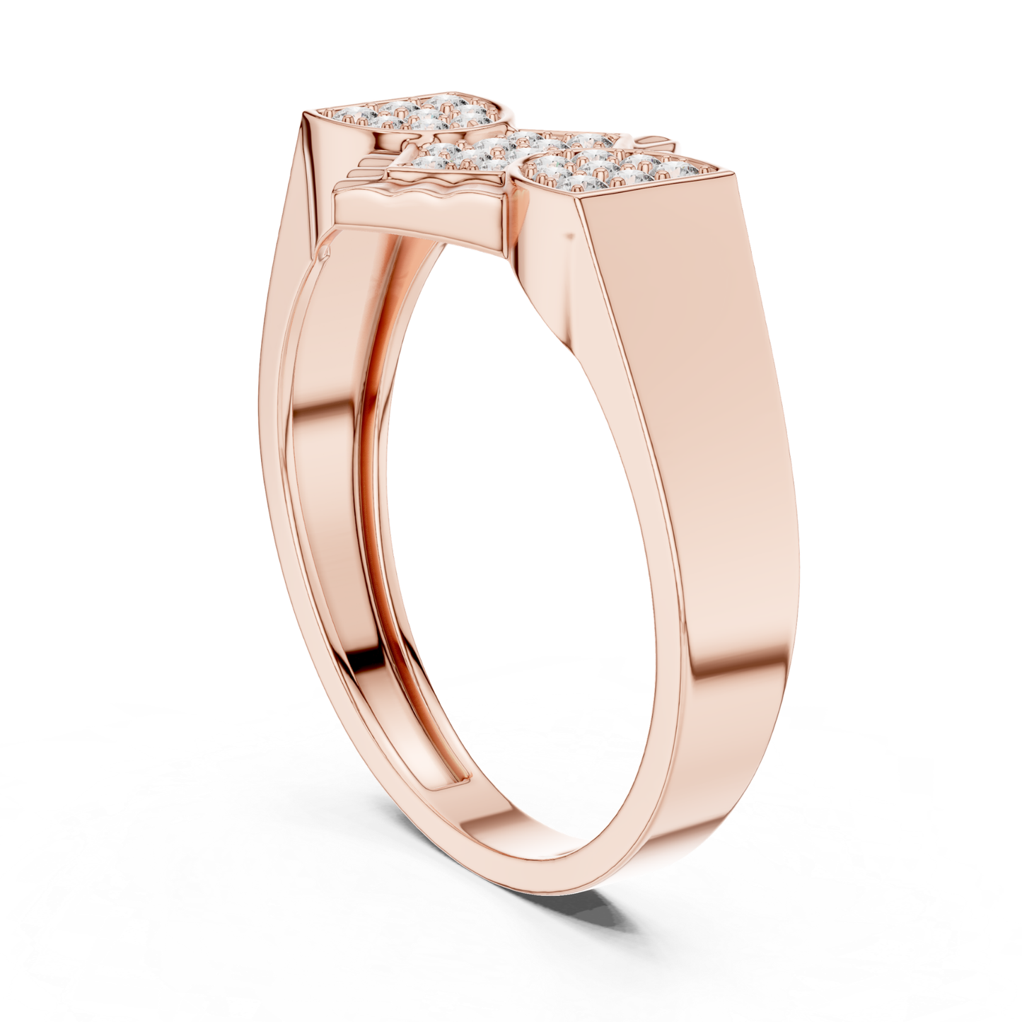 Round Diamond Geometric Statement Ring | Modern Luxury Style
