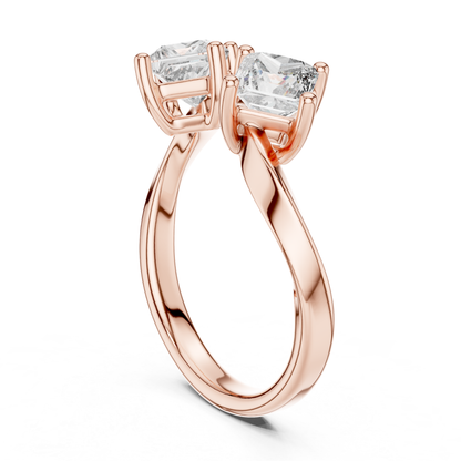 Princess Cut Open Wrap Diamond Ring | Modern Luxury Style