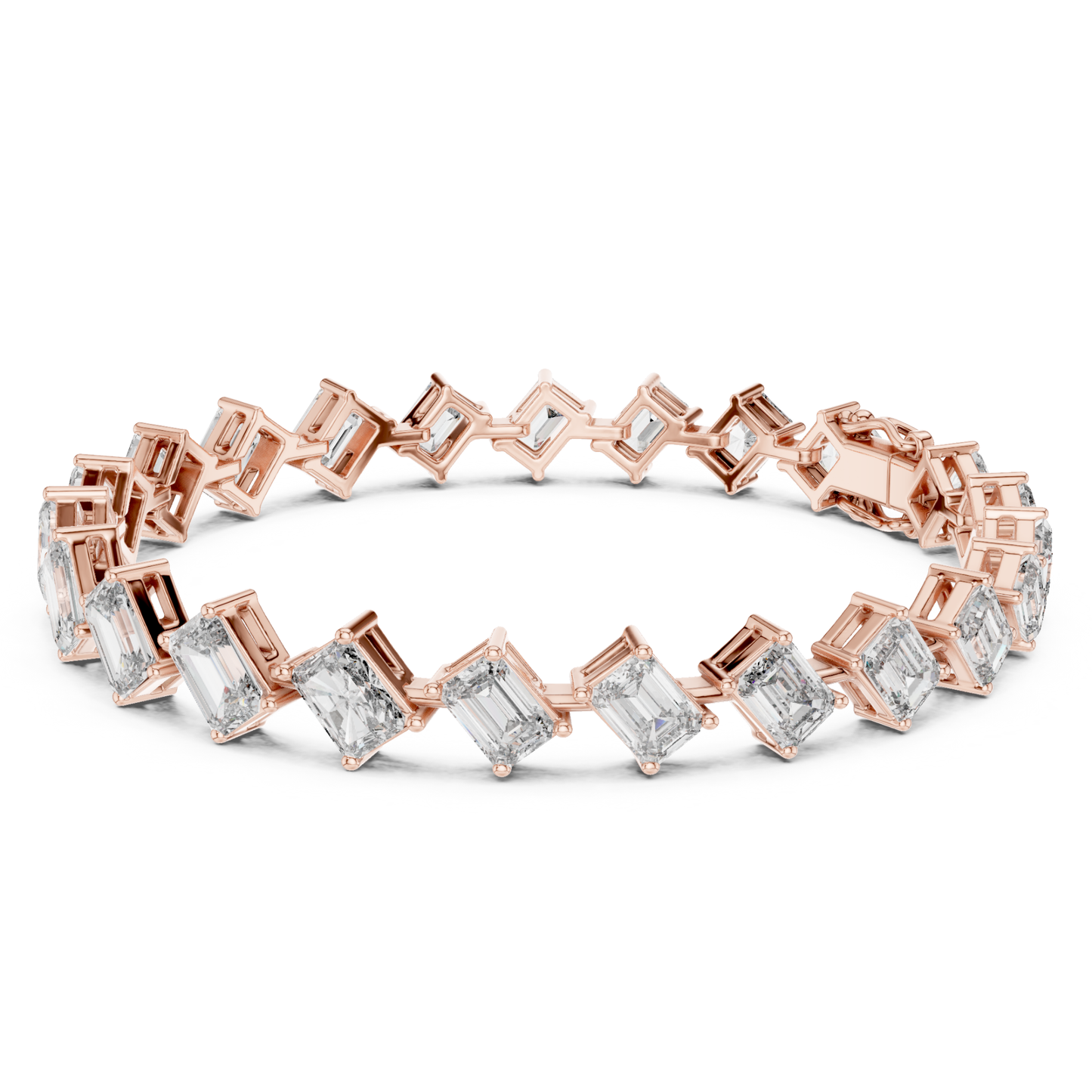Emerald & Radiant Cut Diamond Tennis Bracelet | Luxury Style