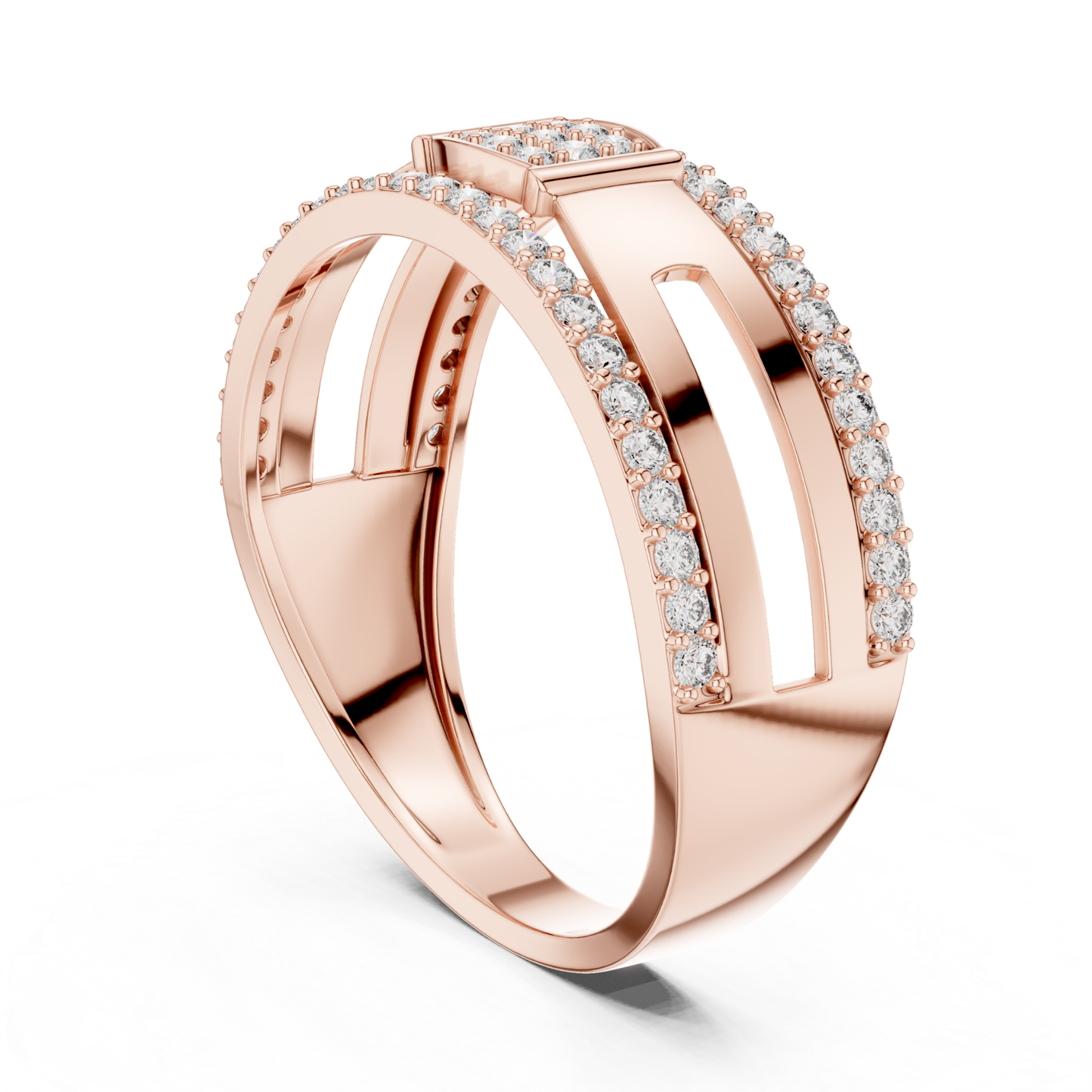 Luxury Men’s Diamond Band | Modern White Gold Wedding Style