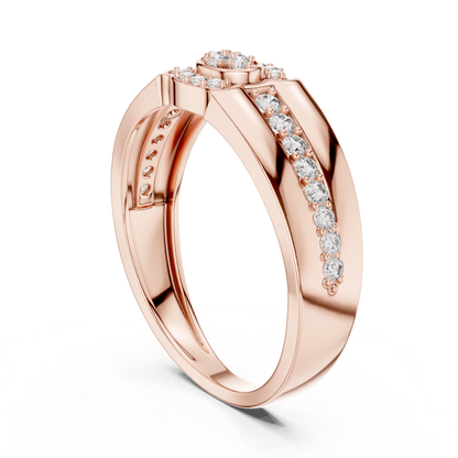 Round Diamond Cluster Band Ring | Modern Luxury Style