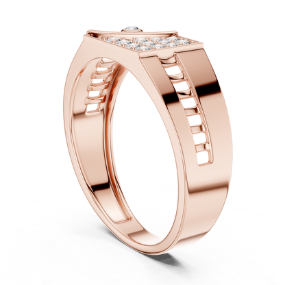 Luxury Round Diamond Band | Modern Geometric Statement Style