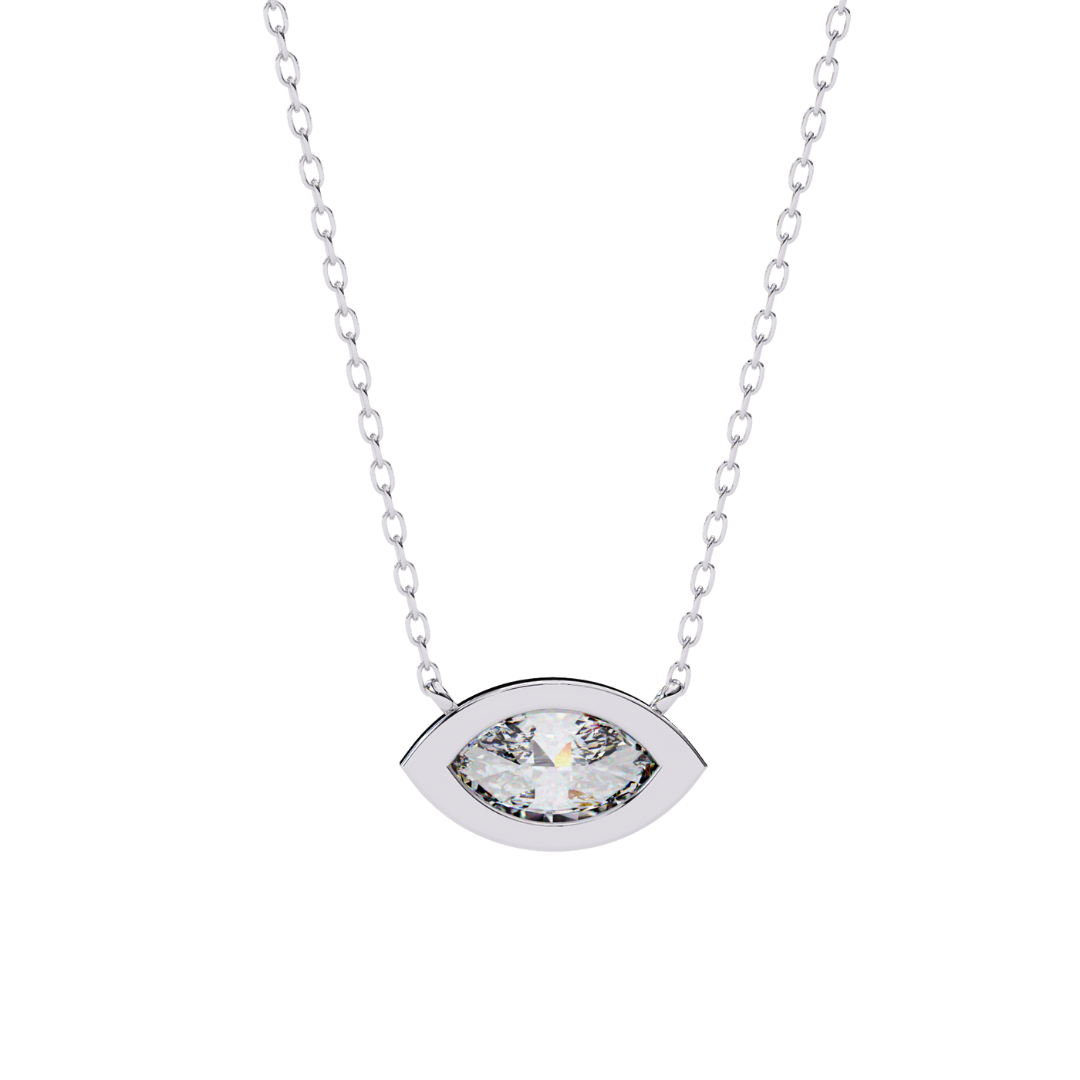 Luxe Marquise-Style Lab Grown Diamond Pendant with Chain