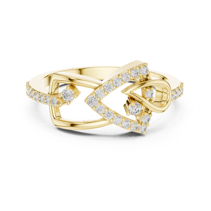 Princess Cut Open Wrap Diamond Ring | Modern Luxury Style