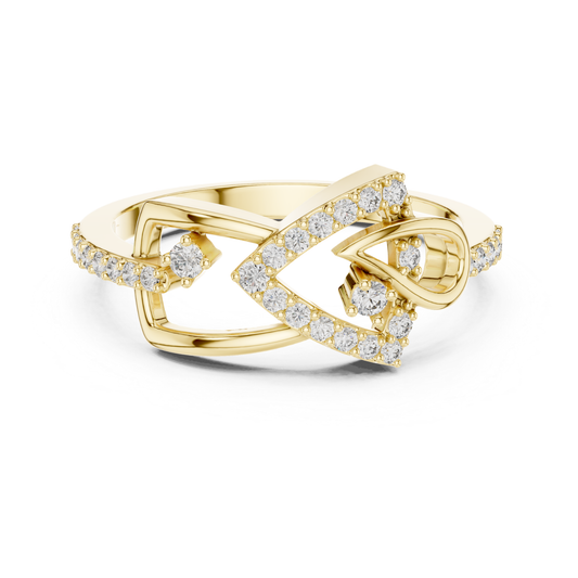 Princess Cut Open Wrap Diamond Ring | Modern Luxury Style