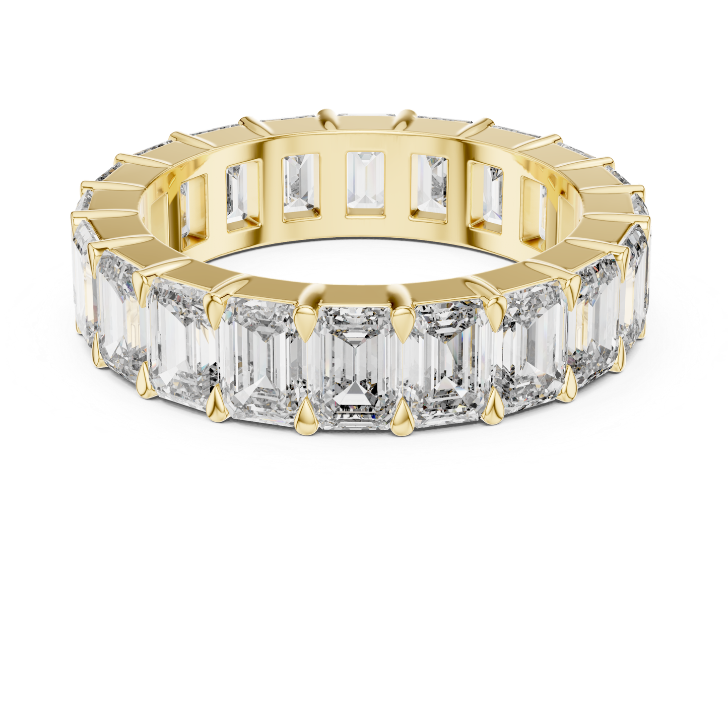Emerald Cut Diamond Eternity Band | Infinite Step-Cut Brilliance