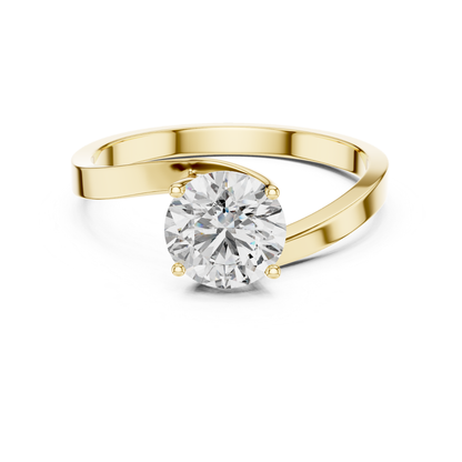 Round Diamond Open Band Ring | Where Brilliance Breathes Free