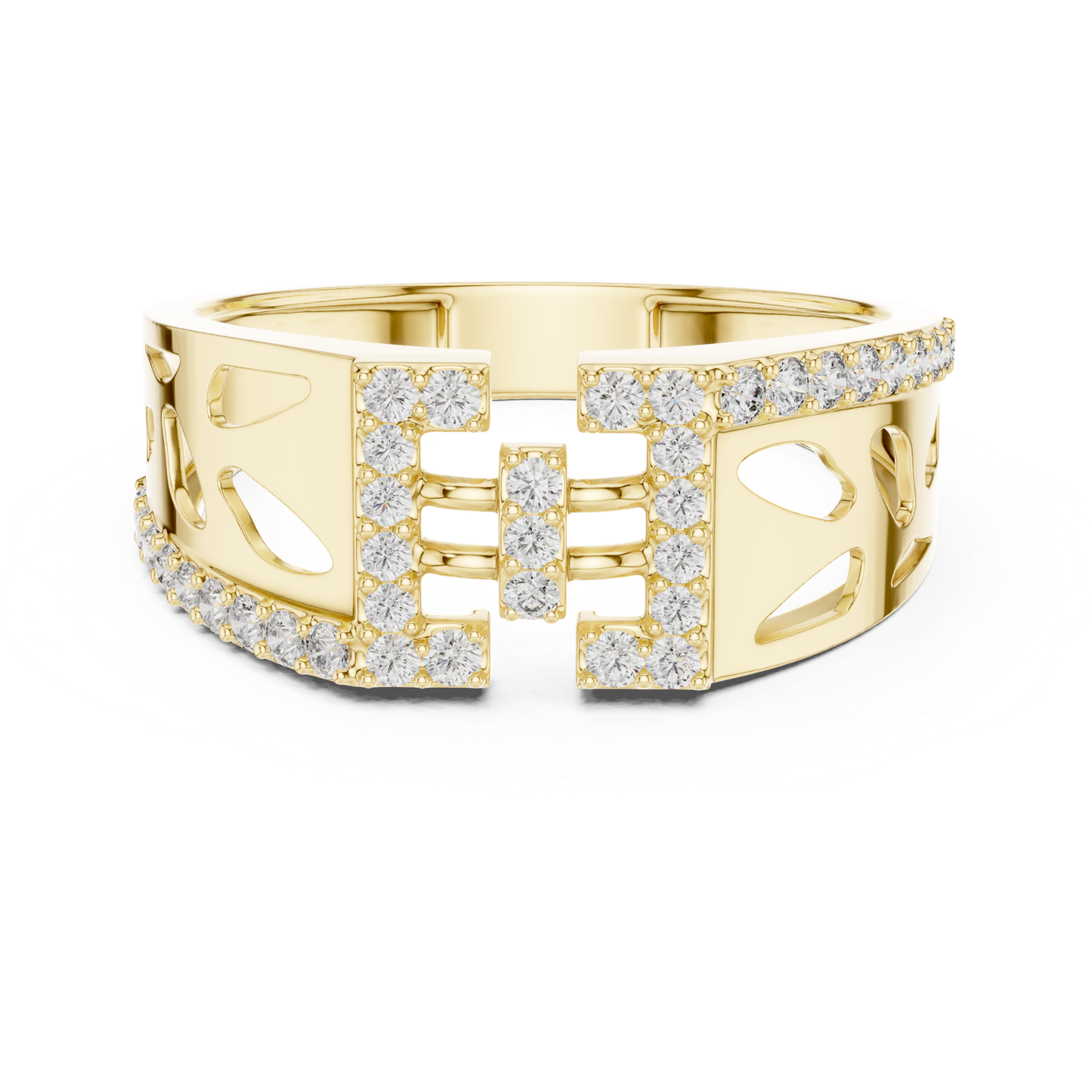 Luxury Diamond Open Band | Contemporary Statement Jewelry