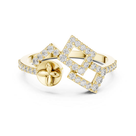 Princess Cut Double Square Diamond Rings | Modern Luxury Style