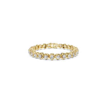 Cushion Cut Diamond Tennis Bracelet | Luxury White Gold Style