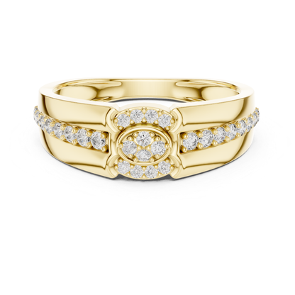 Round Diamond Cluster Band Ring | Modern Luxury Style