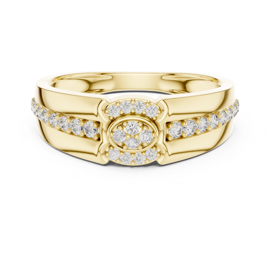 Round Diamond Cluster Band Ring | Modern Luxury Style
