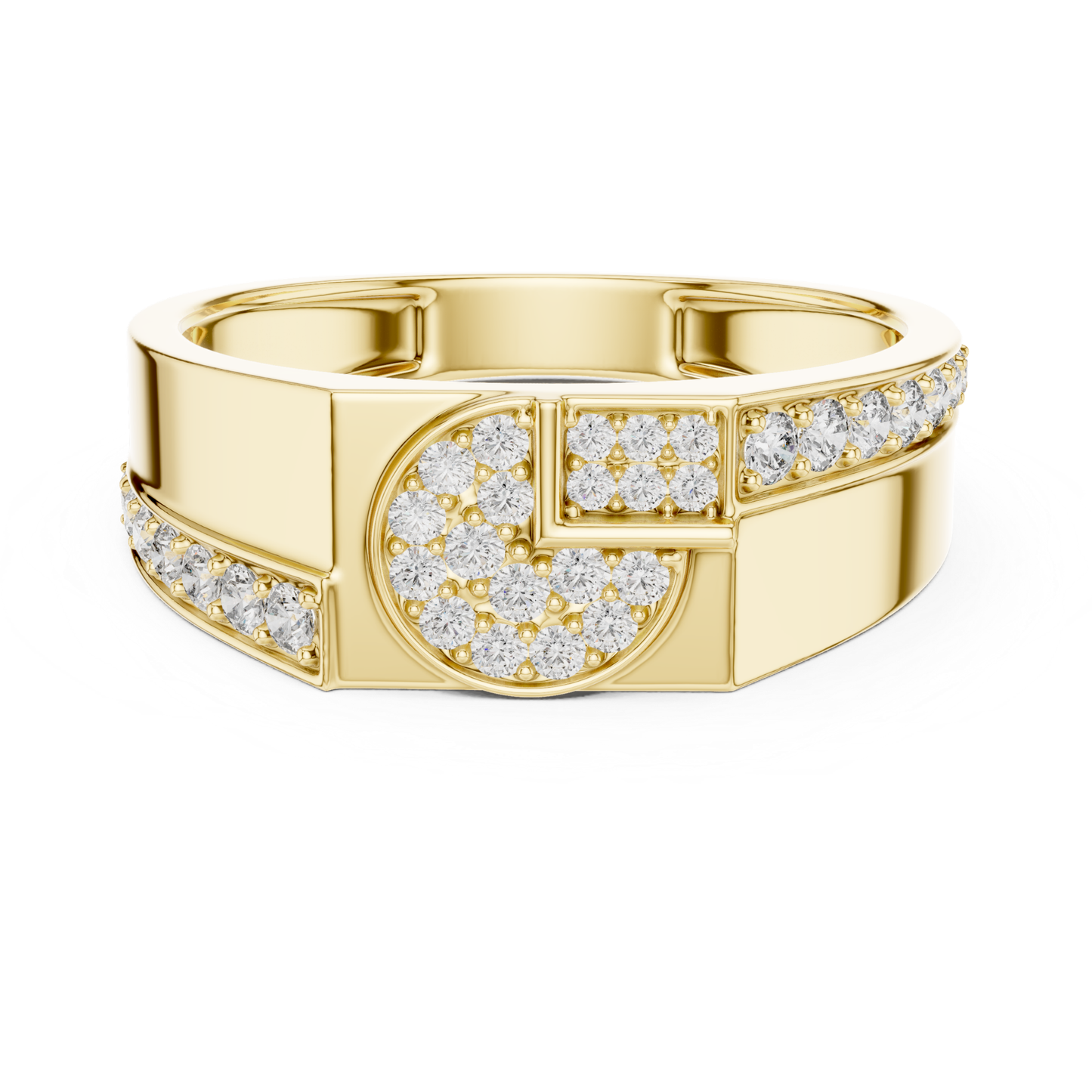 Luxury Geometric Diamond Band | Modern Statement Style