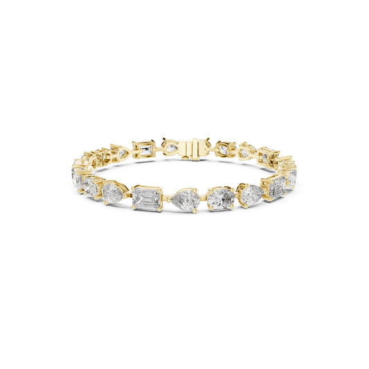 Mixed Shape Diamond Tennis Bracelet | Modern Luxury Style Design