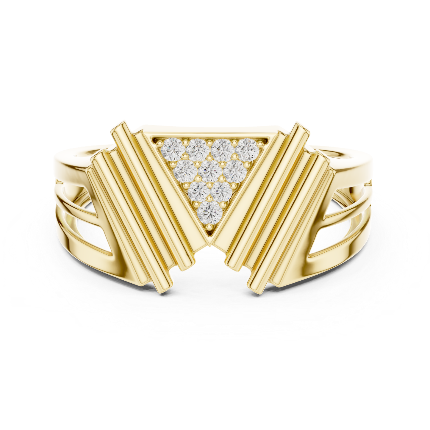 Modern Geometric Diamond Band | Luxury Statement Style
