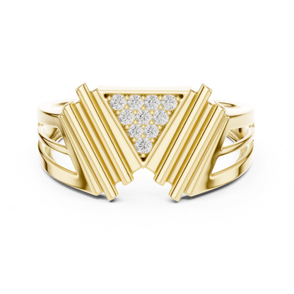 Modern Geometric Diamond Band | Luxury Statement Style